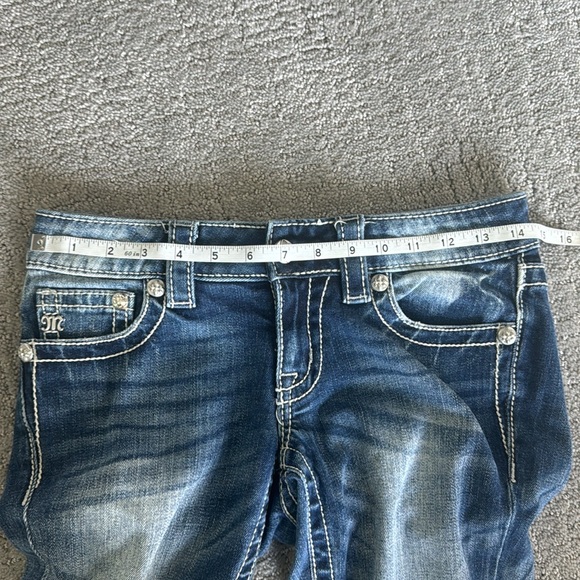 Miss Me Bling Flower Pocket Jeans Size 25 - Picture 4 of 8